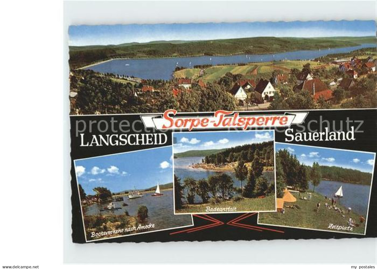 72256650 Langscheid Sorpesee Panorama Sorpetalsperre Bootsverkehr Nach Amecke Ba - Sundern