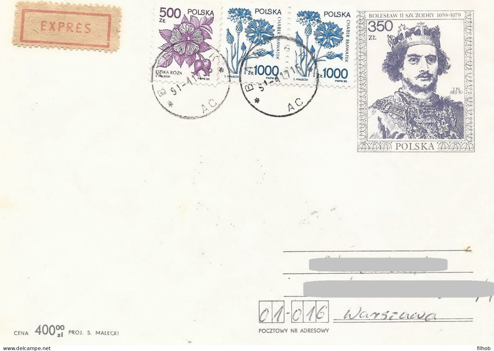 Poland Envelope Used Ck 87.12 S.1990 II N: Set Of Kings Boleslaw II Szczodry (postal Circulation Babiak) - Stamped Stationery