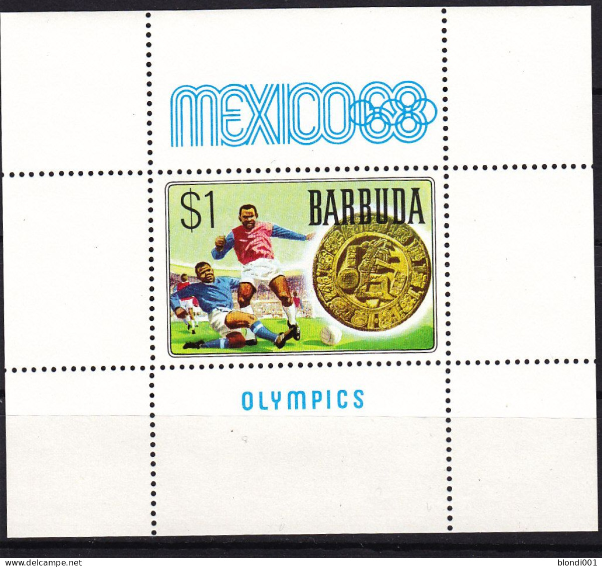 Olympics 1968 - Soccer - BARBUDA - S/S MNH - Zomer 1968: Mexico-City