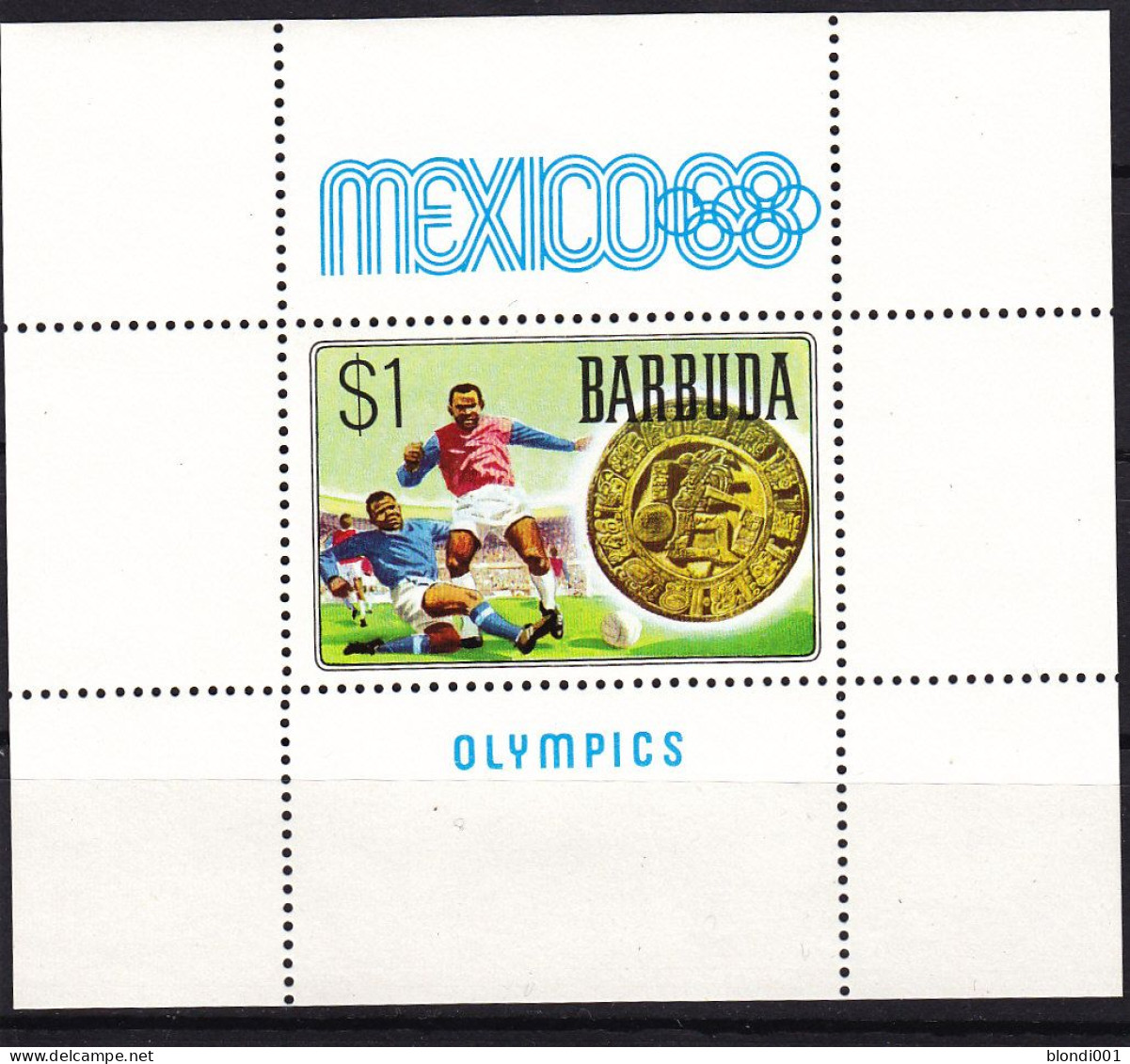 Olympics 1968 - Soccer - BARBUDA - S/S MNH - Verano 1968: México