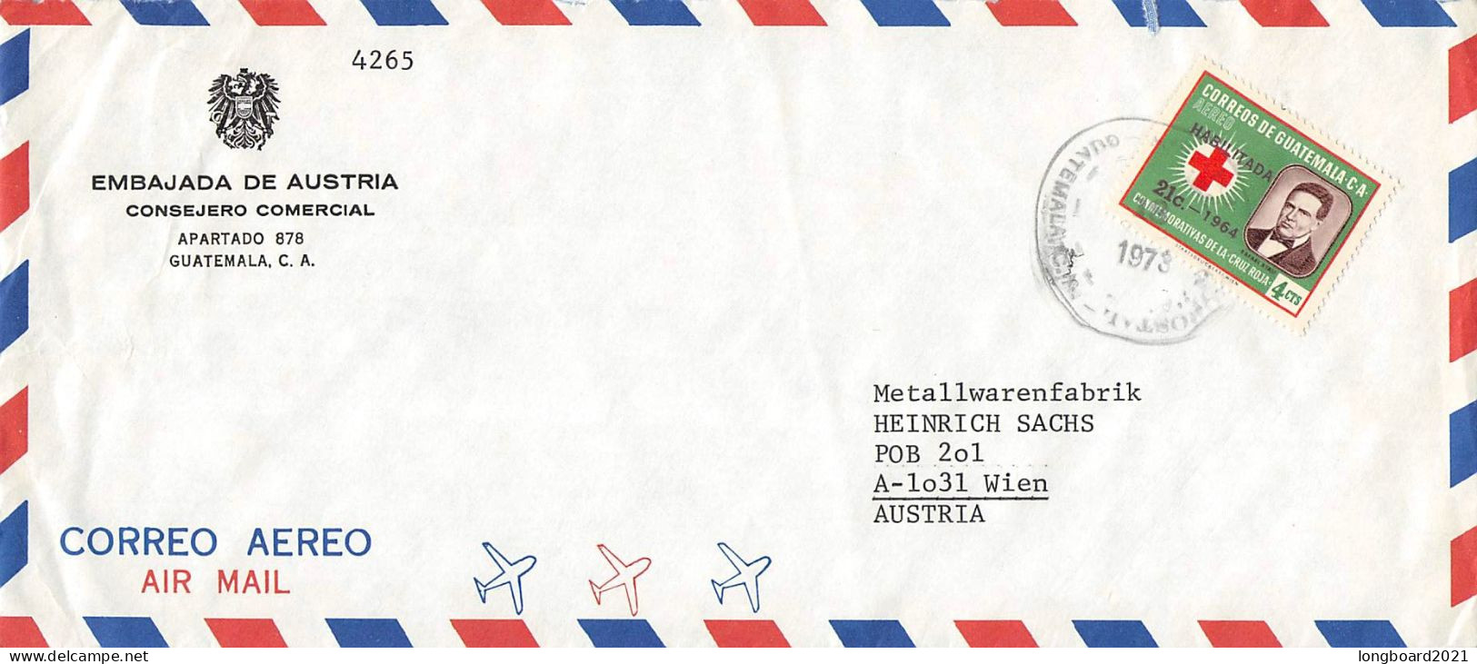 GUATEMALA - AIRMAIL > WIEN/AT / 7002 - Guatemala