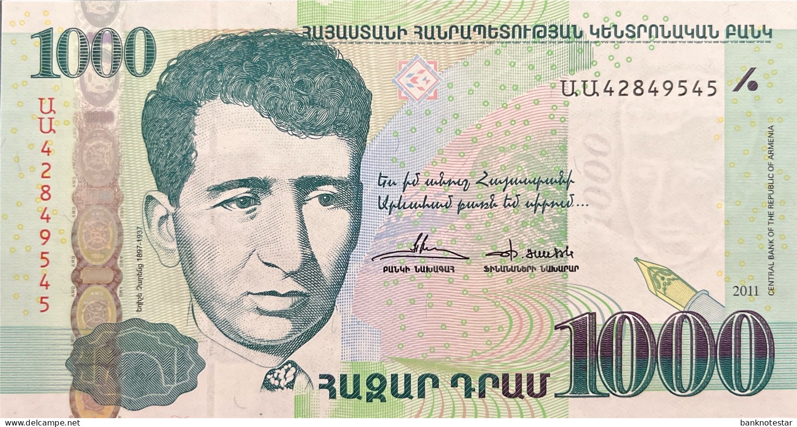 Armenia 1.000 Dram, P-55 (2011) - UNC - Arménie