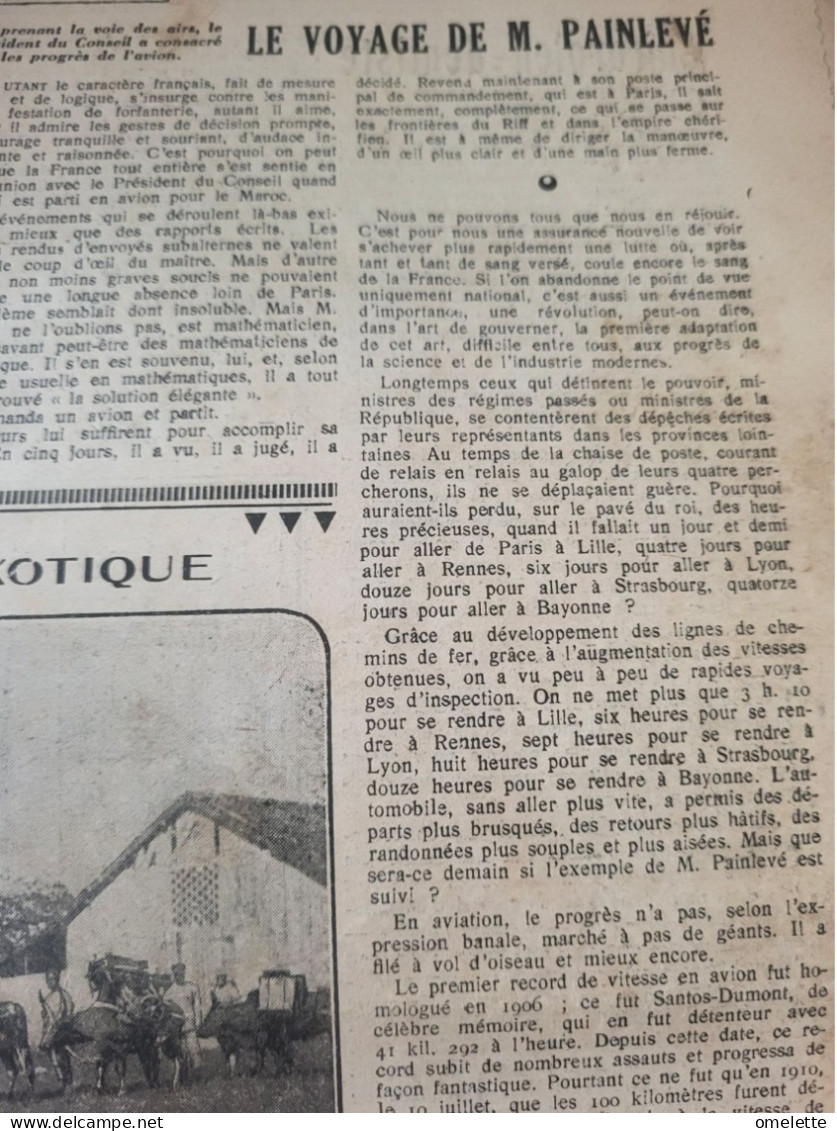 P J 25/ PAINLEVE AU MAROC / POULBOT /MARSEILLE CRIME ETRANGE - Le Petit Journal