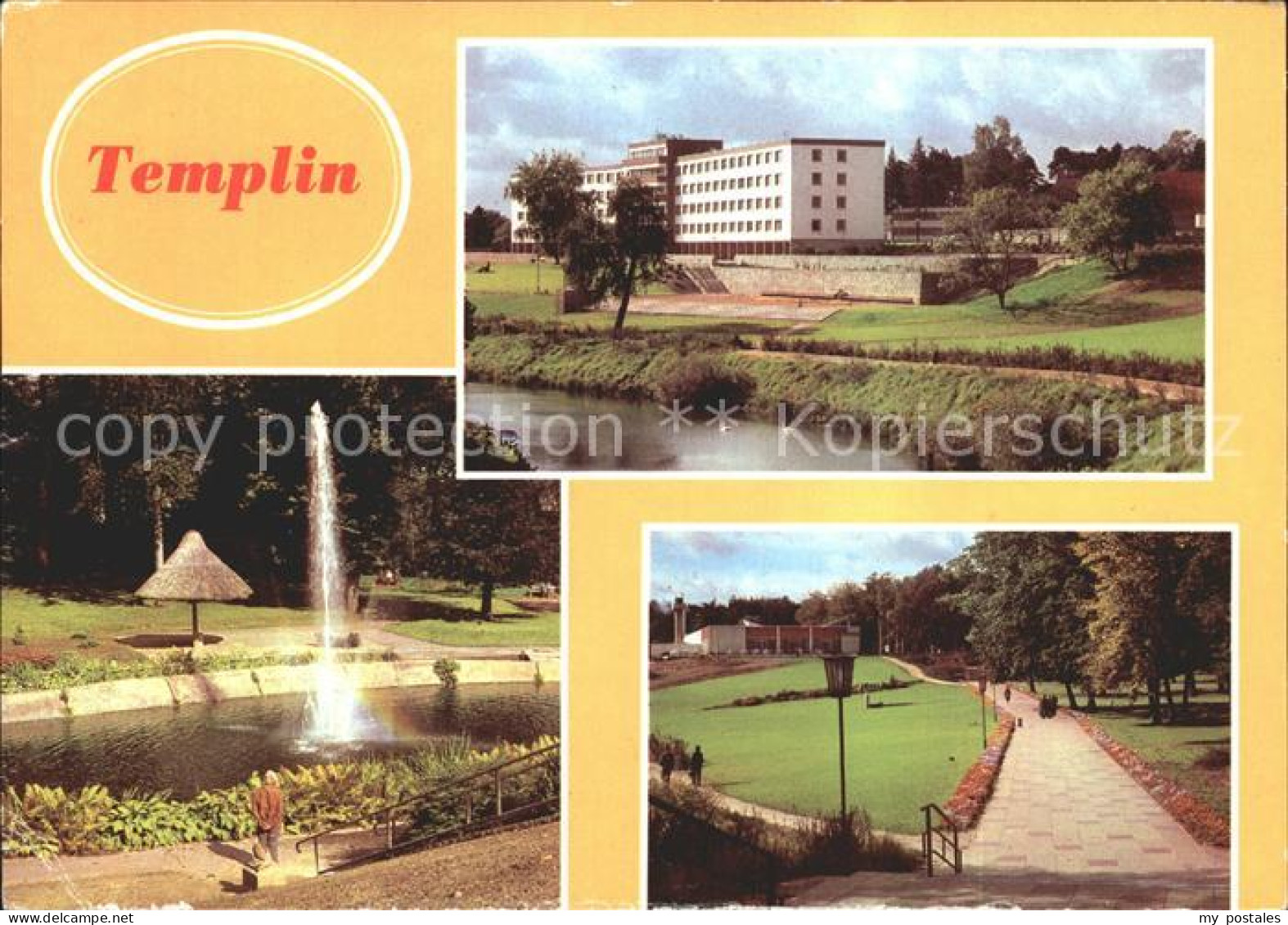 72255522 Templin FDGB Erholungsheim Salvador Allende Buergergarten Fontaene Temp - Templin