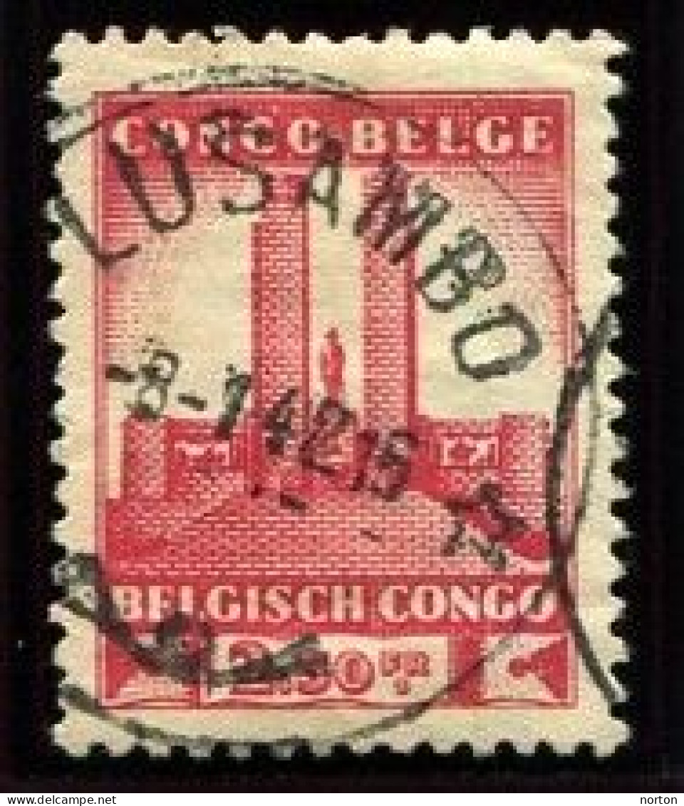 Congo Lusambo Oblit. Keach 8A1-Dmyt Sur C.O.B. 221 Le 08/01/1942 - Usati