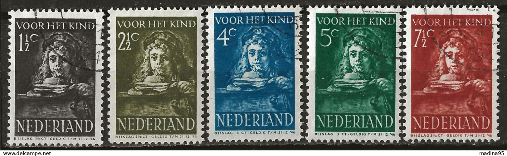 PAYS-BAS: Obl., N° YT 387 à 391, Série, TB - Used Stamps