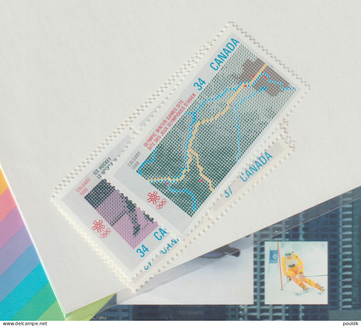 Canada Folder 1988 Calgary Olympic Games W/stamps MNH/**. Postal Weight Approx 99 Gramms. Please Read Sales  - Invierno 1988: Calgary