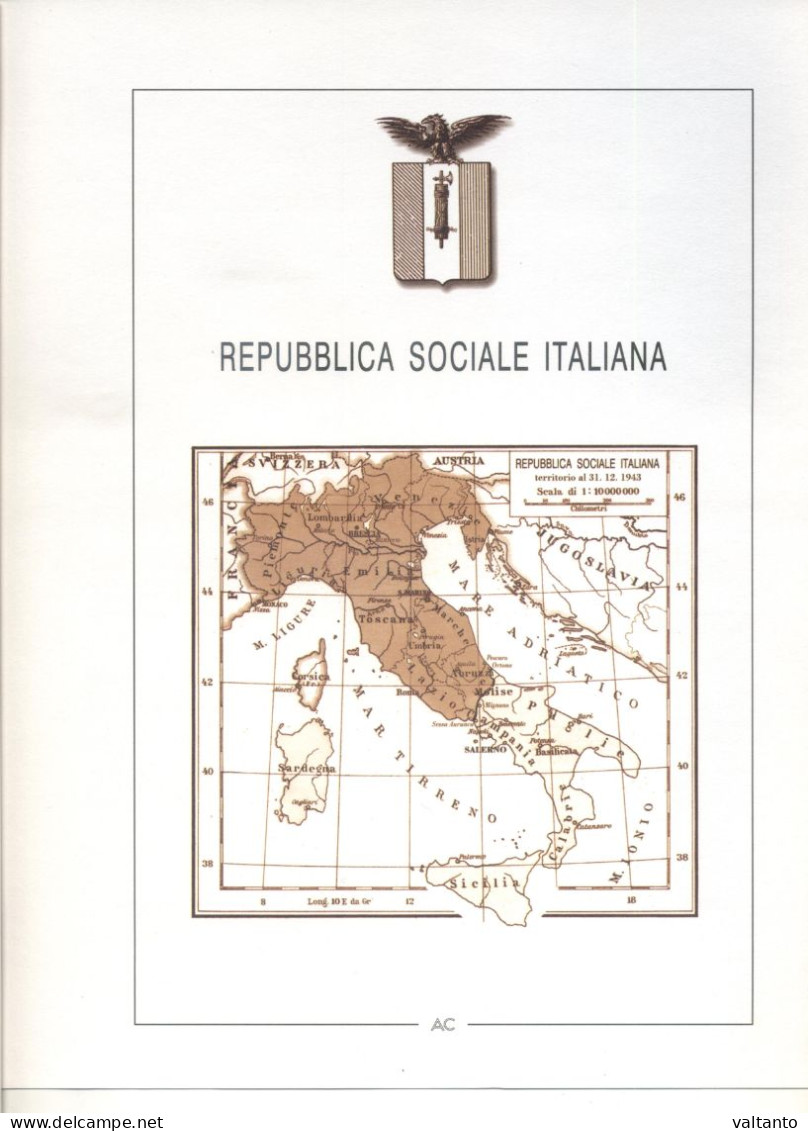 FOGLI   AC  -  RSI  LUOGOTENENZA - Contenitore Per Francobolli