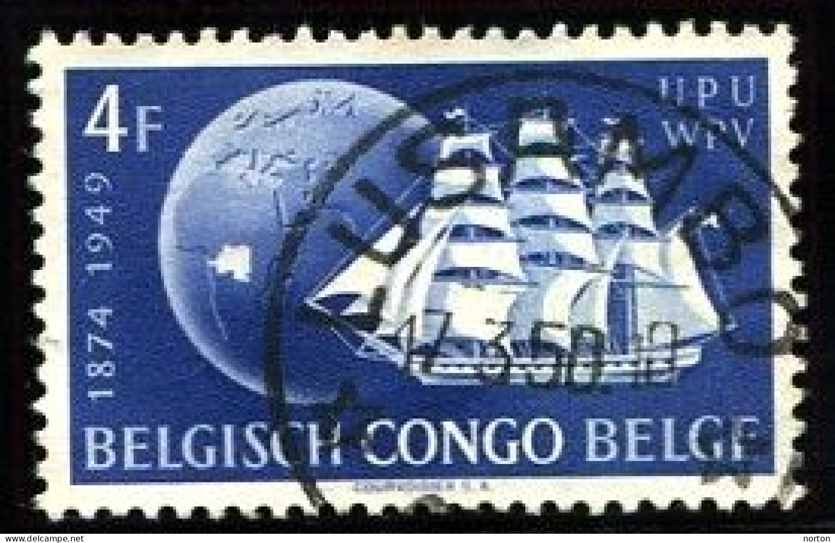 Congo Lusambo Oblit. Keach 8A3 Sur C.O.B. 297 Le 17/03/1950 - Usati