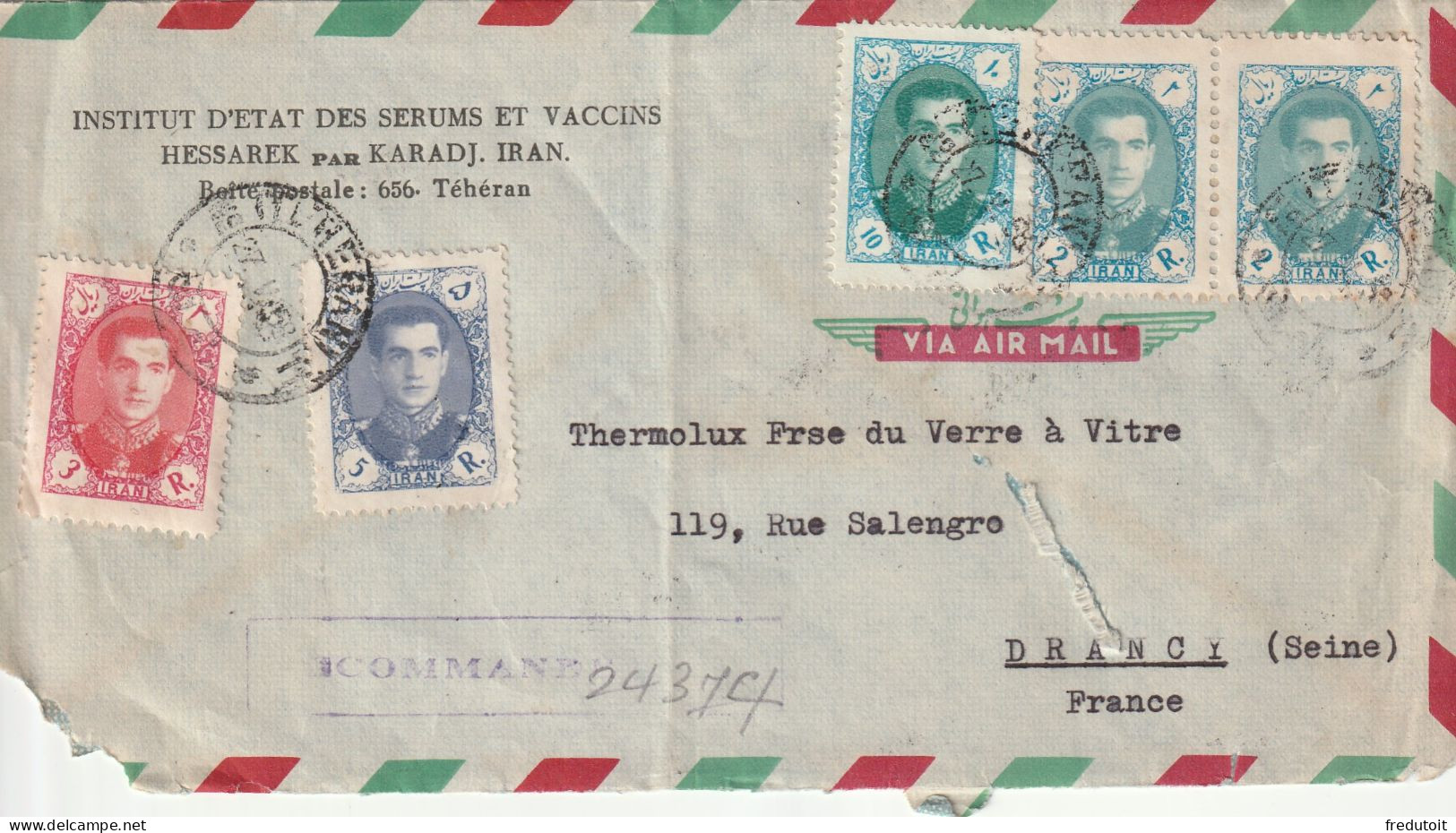 IRAN - LETTRE - Téhéran Le 27/05/1958 Pour Drançy - Iran