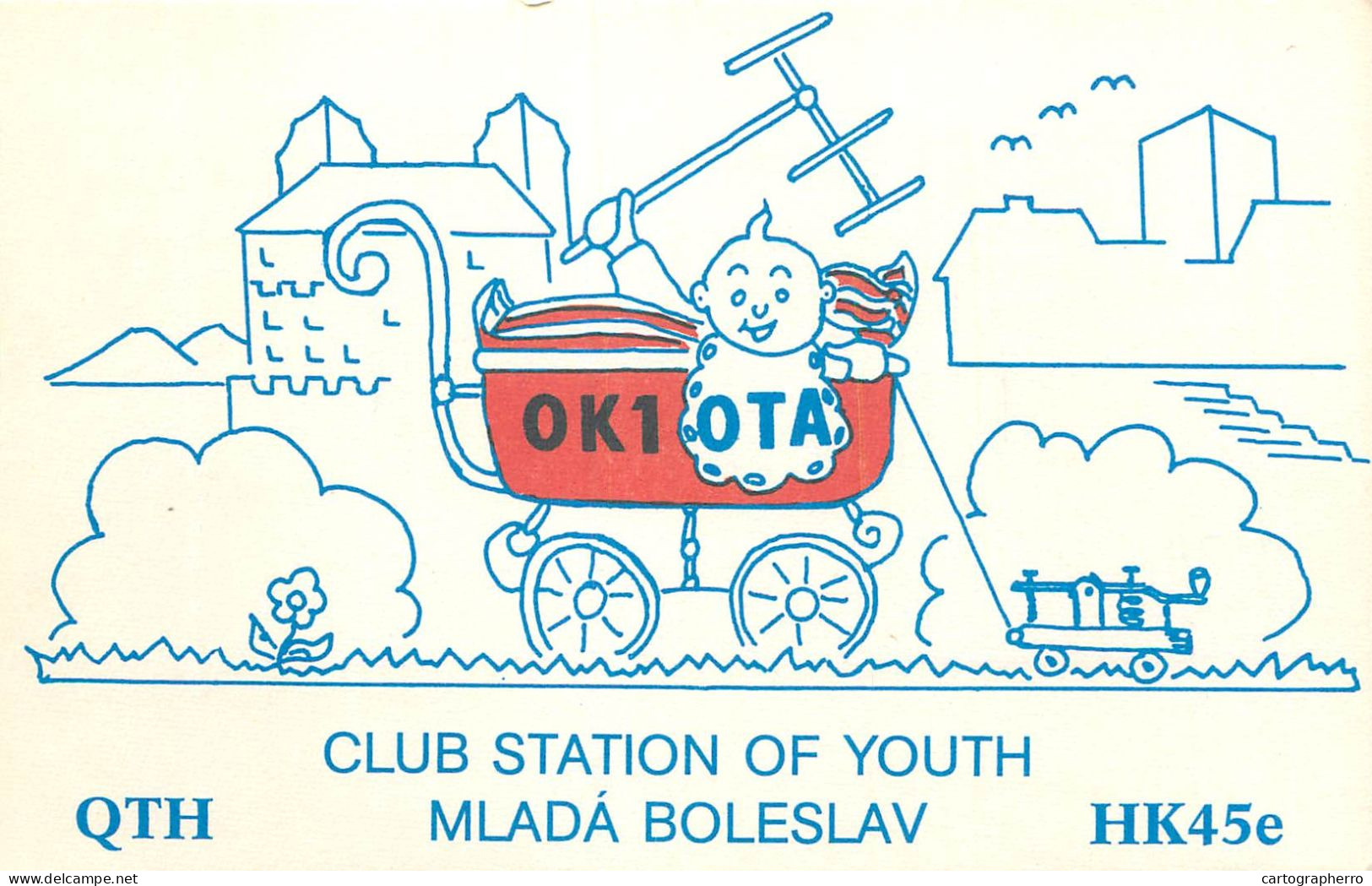 QSL Card Czechoslovakia Radio Amateur Station OK1OTA Y03CD 1984 Josef - Radio Amateur