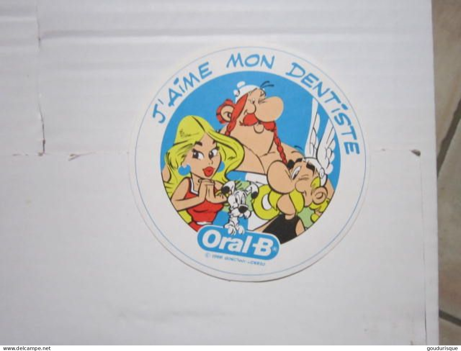 ASTERIX AUTOCOLLANT J'AIME MON DENTISTE ORAL B - Astérix