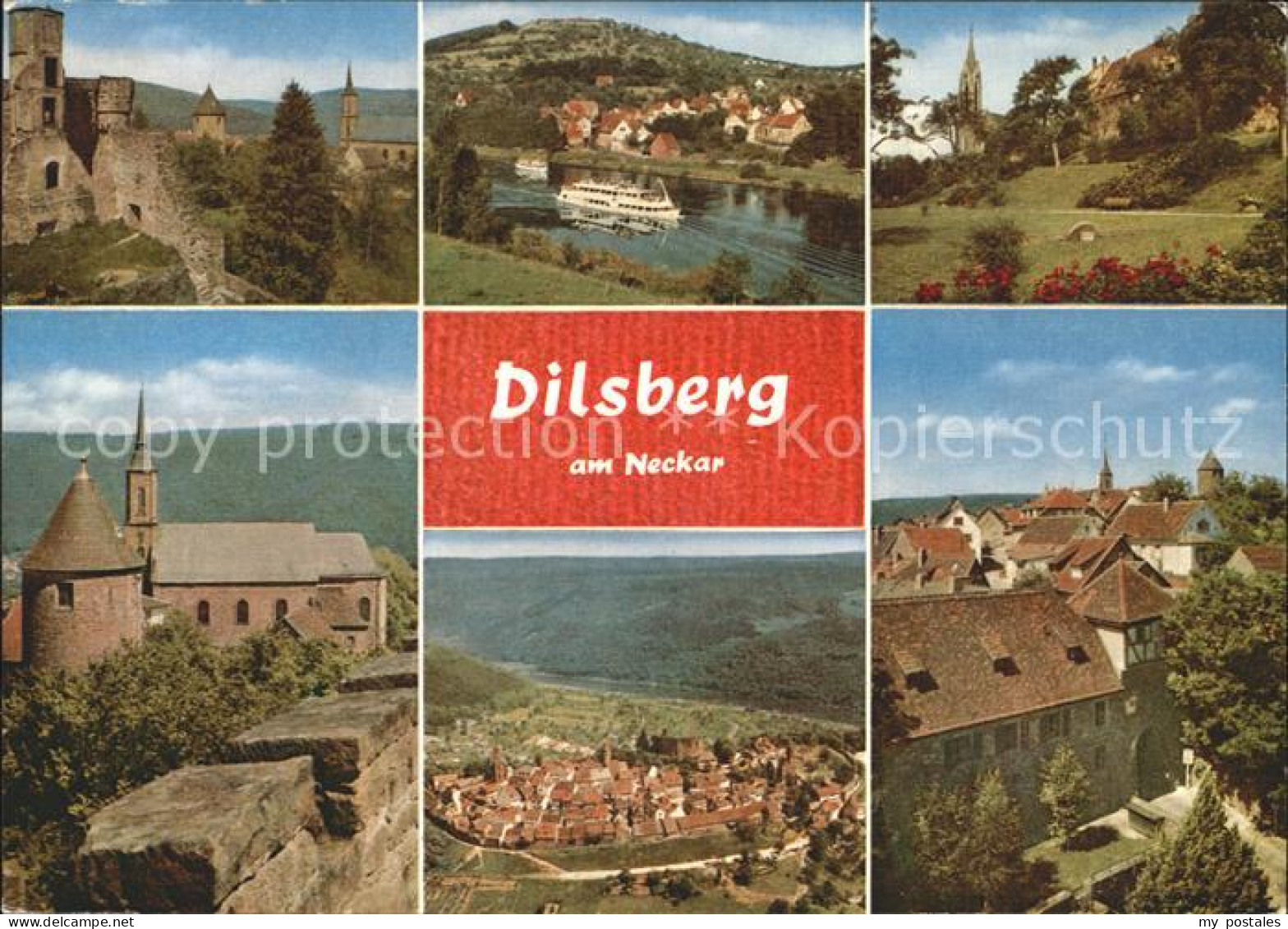 72254730 Dilsberg Burg Turm Fest Neckar Ausflugsdampfer Dilsberg - Neckargemuend