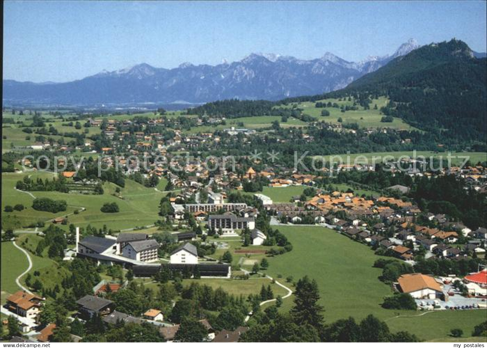 72254713 Pfronten Gesamtansicht Mit Alpenpanorama Fliegeraufnahme Pfronten - Pfronten