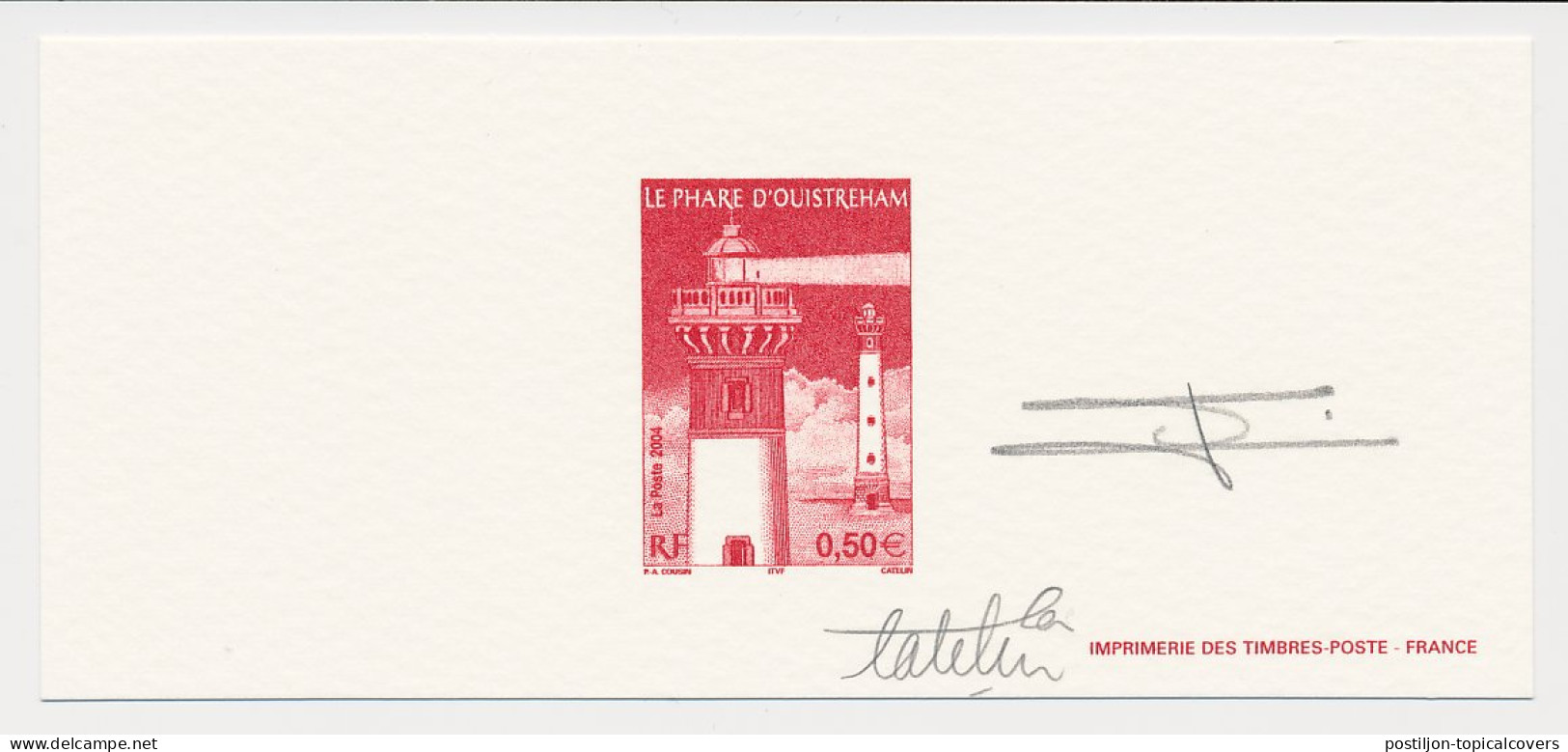 France 2004 - Epreuve / Proof Signed By Engraver Lighthouse D Ouistreham - Vuurtorens