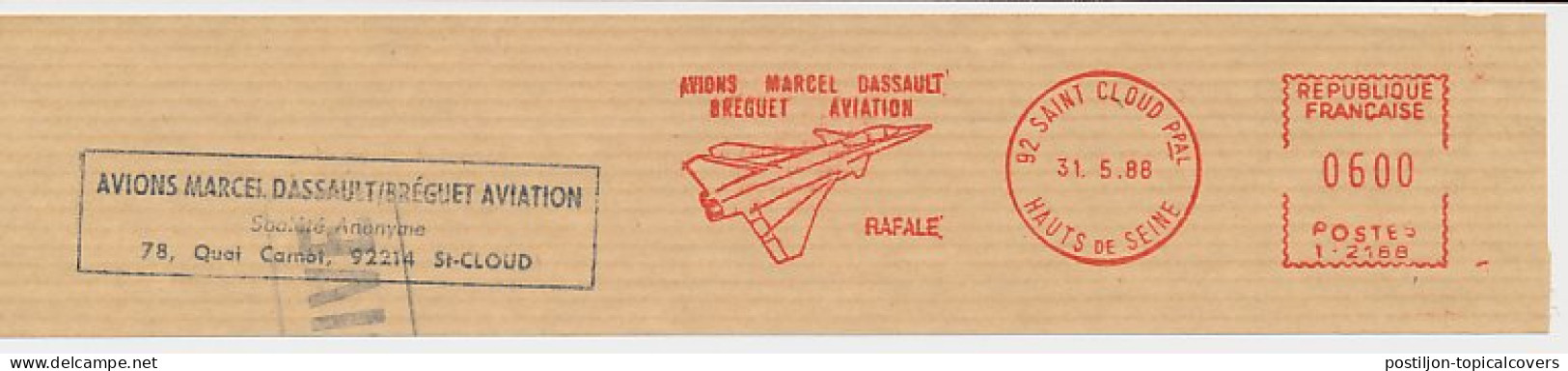 Meter Top Cut France 1988 Jet Fighter - Rafale - Marcel - Dassault - Breguet - I 2188 - Militaria