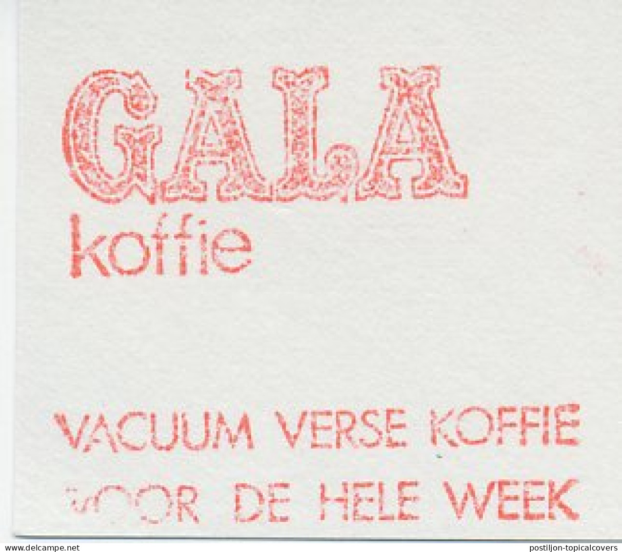 Meter Cut Netherlands 1976 Gala Coffee - Vacuum Fresh Coffee - Andere & Zonder Classificatie