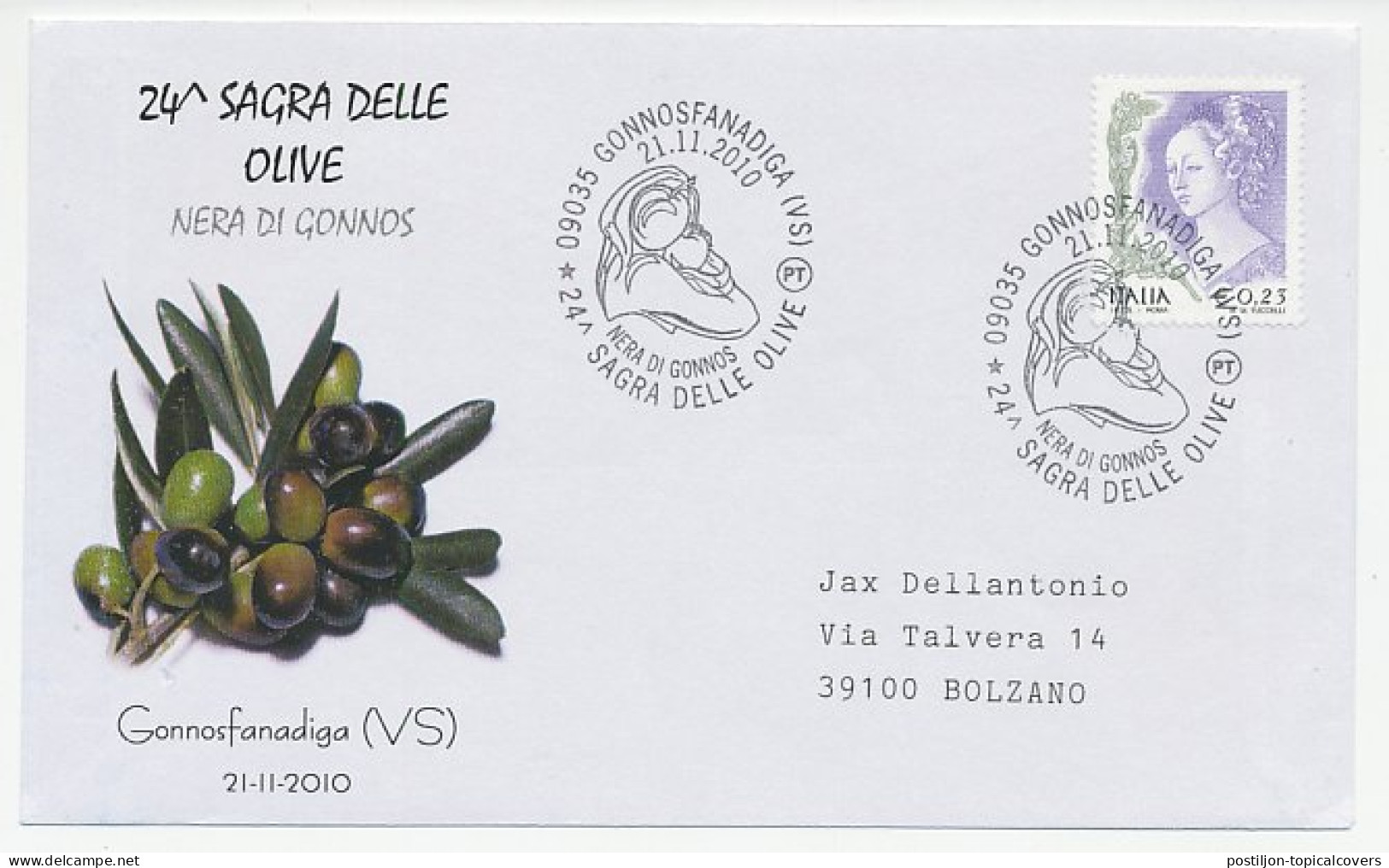 Cover / Postmark Italy 2010 Olives - Fruits