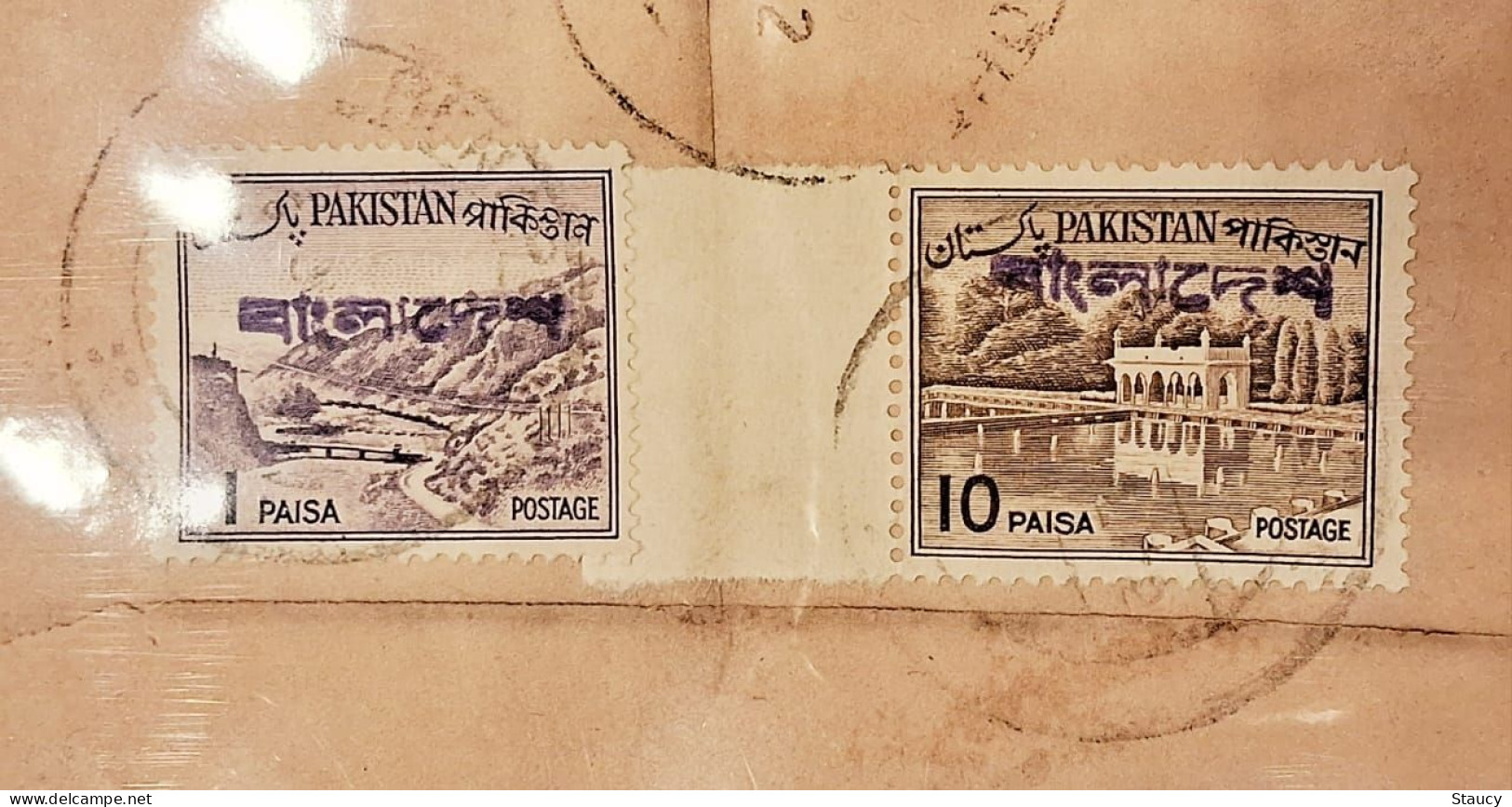 PAKISTAN BANGLADESH 1972 REGISTERED MULTIPLE overprint FRANKING COVER Benapole to Serampore INDIA as per scan