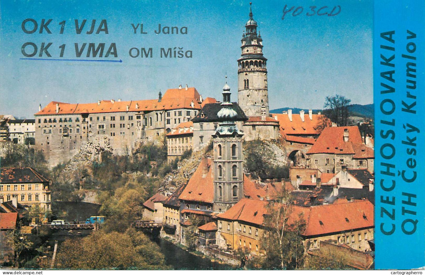 QSL Card Czechoslovakia Radio Amateur Station OK1VJA Y03CD 1986 Jana - Radio Amateur