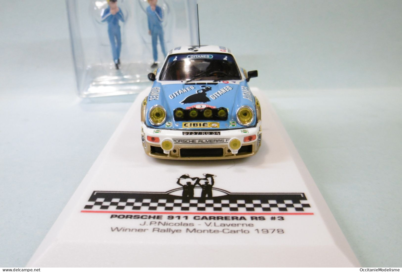 Ixo - PORSCHE 911 CARRERA RS #3 Winner Rallye Monte-Carlo 1978 + Figurines Réf. SPRM001-78 NBO Neuf 1/43 - Ixo