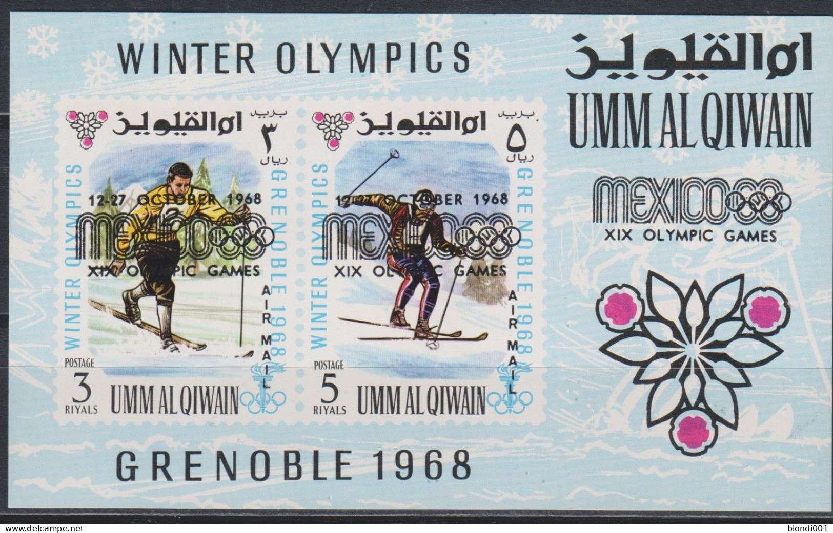 Olympics 1968 - Ski - UMM AL QIWAIN - S/S Imp. Ovp MNH - Winter 1968: Grenoble