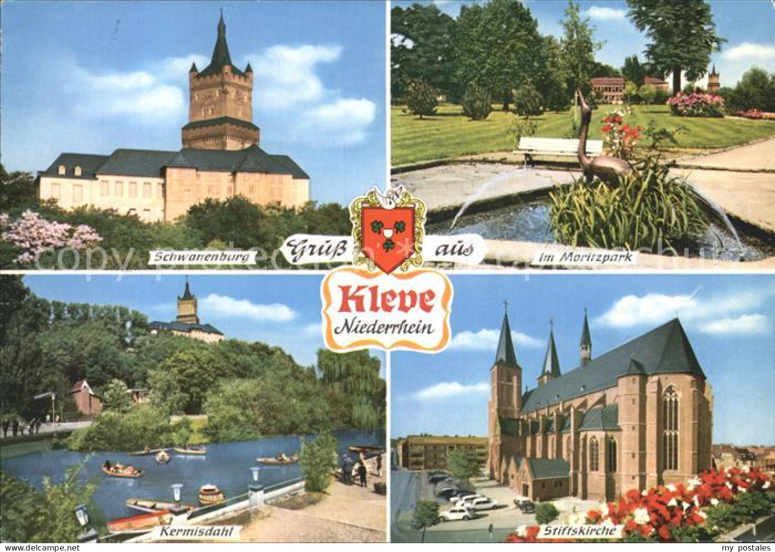 72253977 Kleve Schwanenburg Moritzpark Kermisdahl Stiftskirche Kleve - Kleve