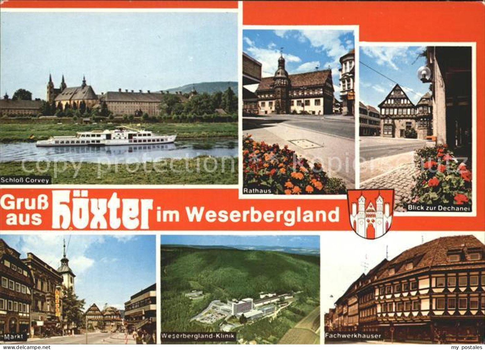 72253912 Hoexter Weser Markt Schloss-Corvey Dechanei Weserberglandklinik Hoexter - Hoexter