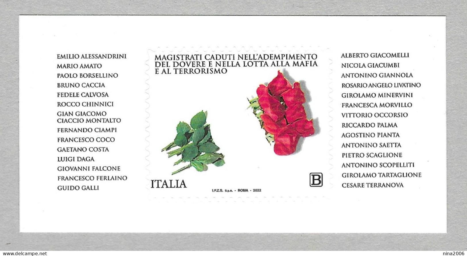 Italia / Italien 2022 Foglietto Magistrati / Block Richter Als Opfer Der Mafia - 2021-...: Neufs