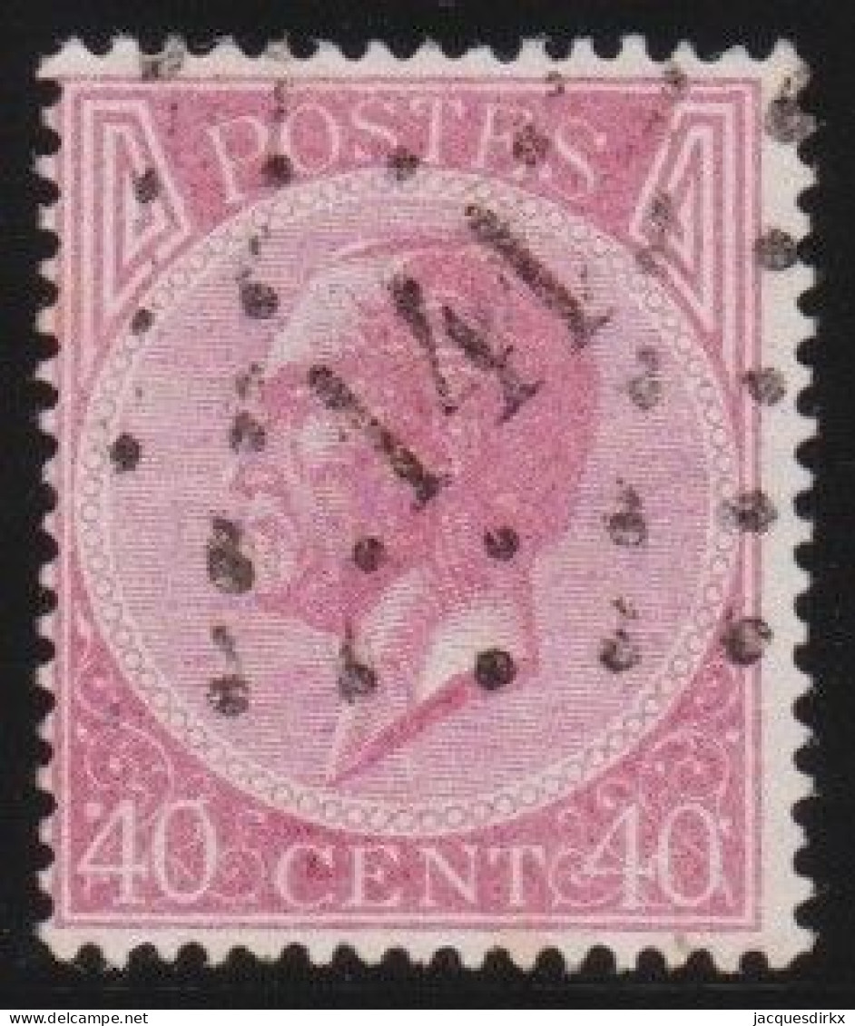 Belgie  .   OBP    .    20-A    .     O     .   Gestempeld     .   /   .   Oblitéré - 1865-1866 Linksprofil