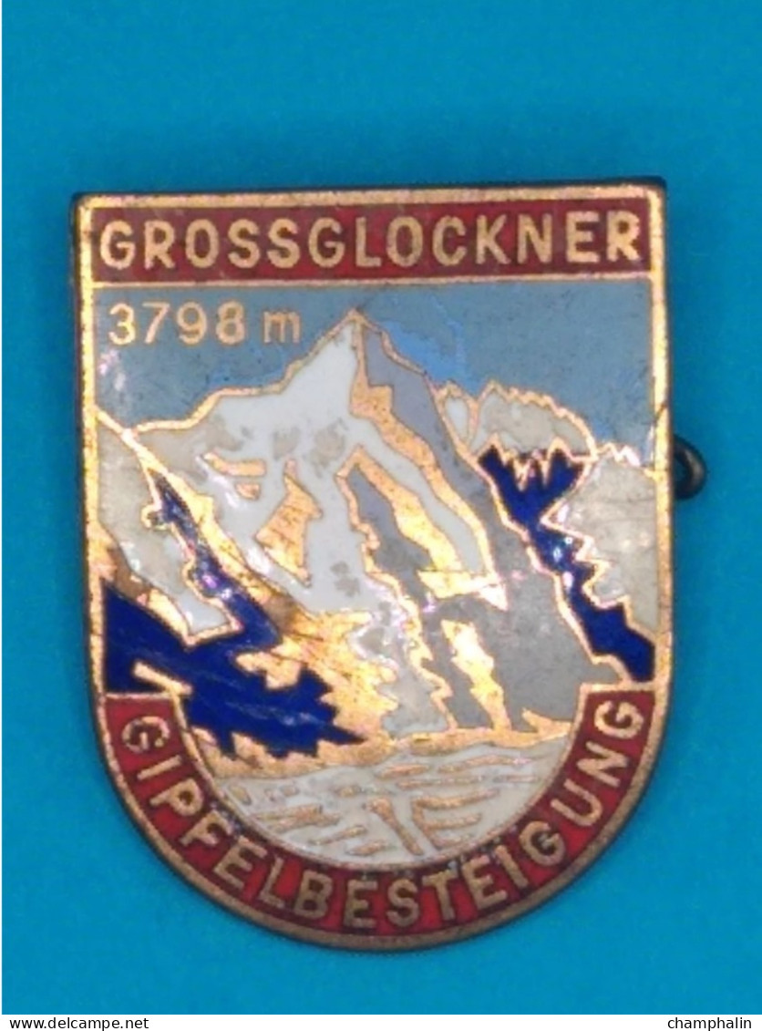 Broche En Laiton émaillé - Autriche - Grossglockner - Gipfelbesteigung - Pas Un Pin's - Souvenirs