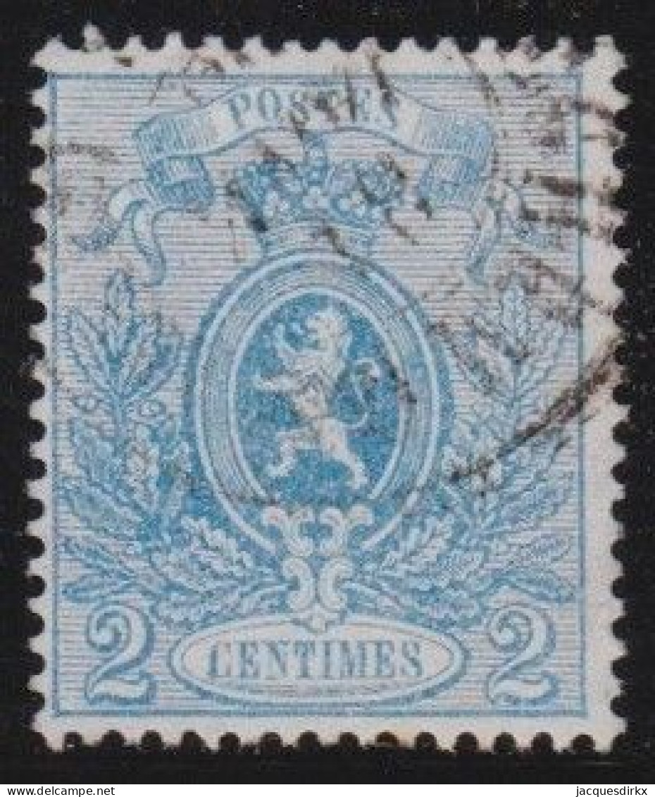 Belgie  .   OBP    .    24-A  (2 Scans)    .     O     .   Gestempeld     .   /   .   Oblitéré - 1866-1867 Coat Of Arms