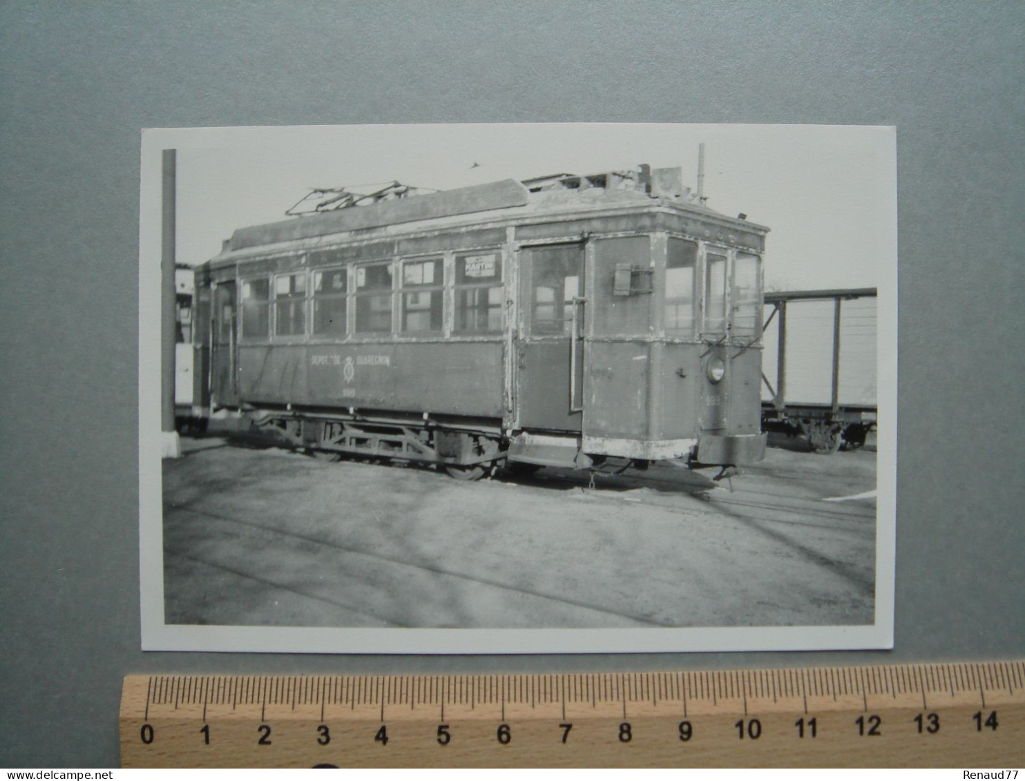 Photo - Quaregnon - Inscription Sur Le Tram (DEPOT DE QUAREGNON) Tram - Tramway - Quaregnon