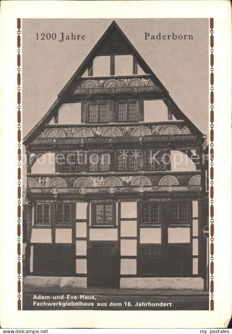 72250910 Paderborn 1200 Jahre Adam Und Eva Haus Fachwerkgiebelhaus 16. Jhdt. Pad - Paderborn