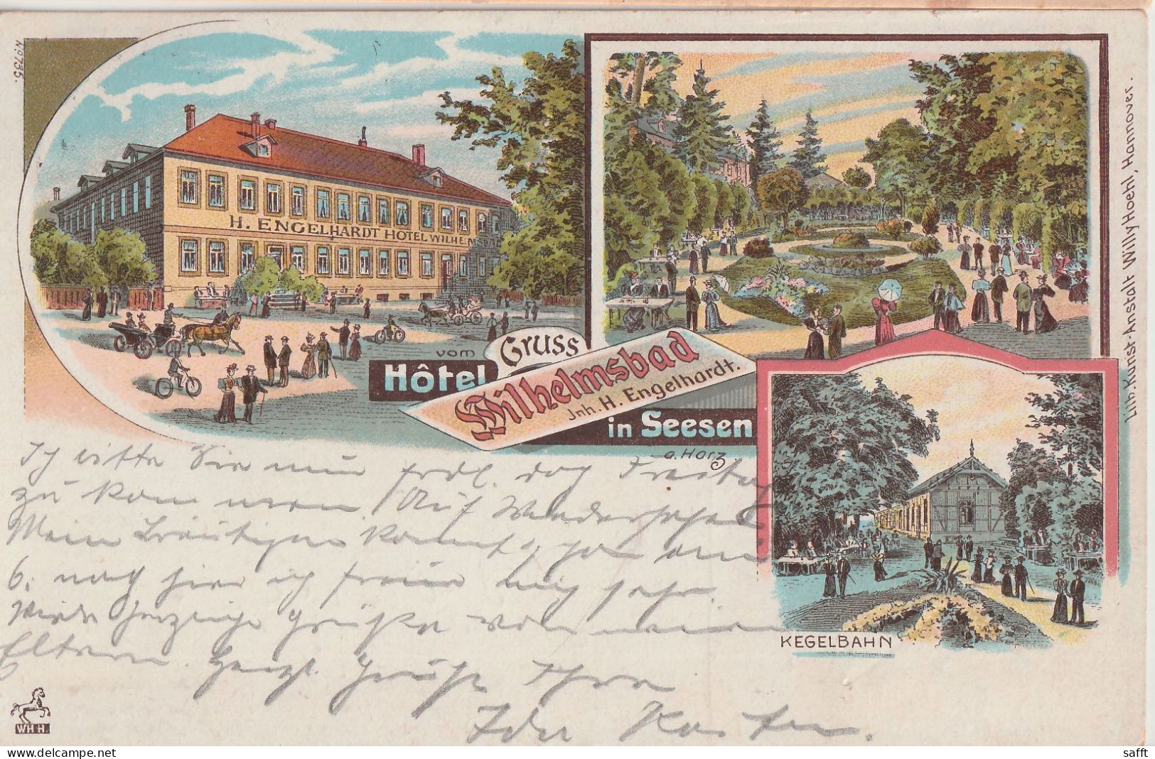 Litho Seesen, Hotel Wilhelmsbad 1912 - Seesen