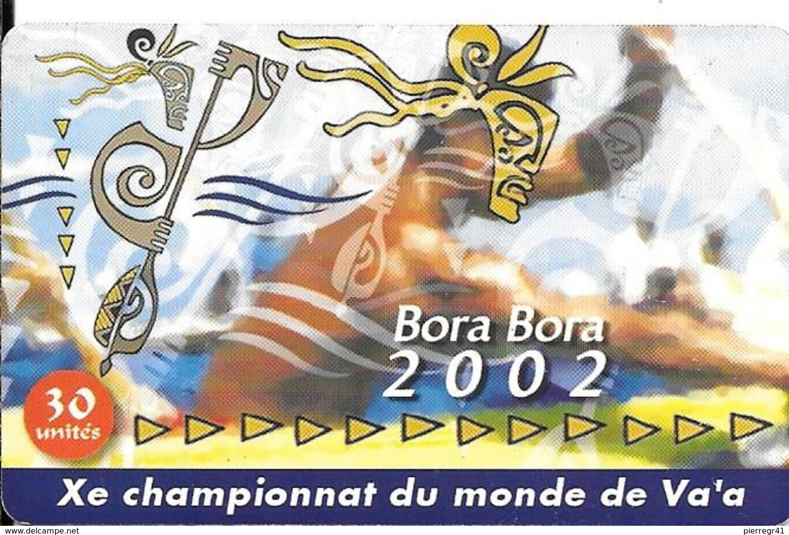 CARTE-PUCE-POLYNESIE-30U-PF126--GEMA-03/02-CHAMPIONNAT DE VA A A BORA BORA-UTILISE-TBE- - Französisch-Polynesien