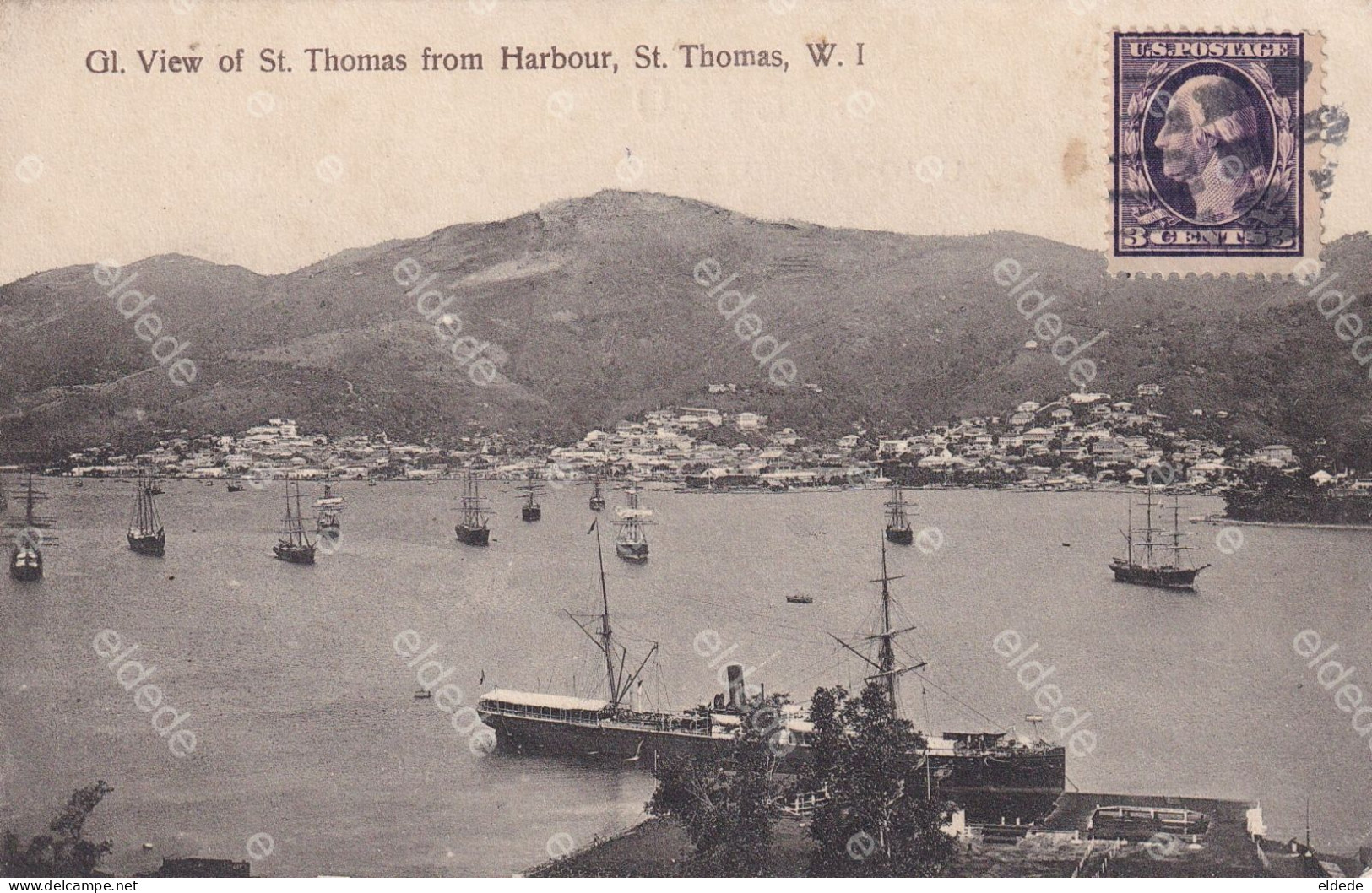 St Thomas Danish West Indies Harbour US Stamp Edit Fraas - Altri & Non Classificati