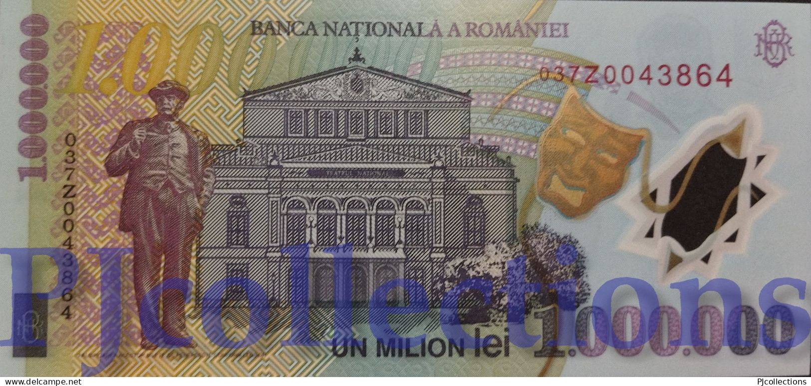 ROMANIA 1000000 LEI 2003 PICK 116 AUNC RARE - Roemenië