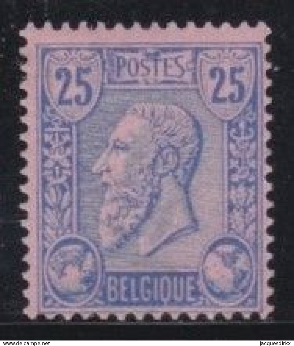 Belgie  .   OBP    .    48   .   *      .   Ongebruikt Met Gom     .   /   .   Neuf Avec Gomme - 1884-1891 Leopold II.