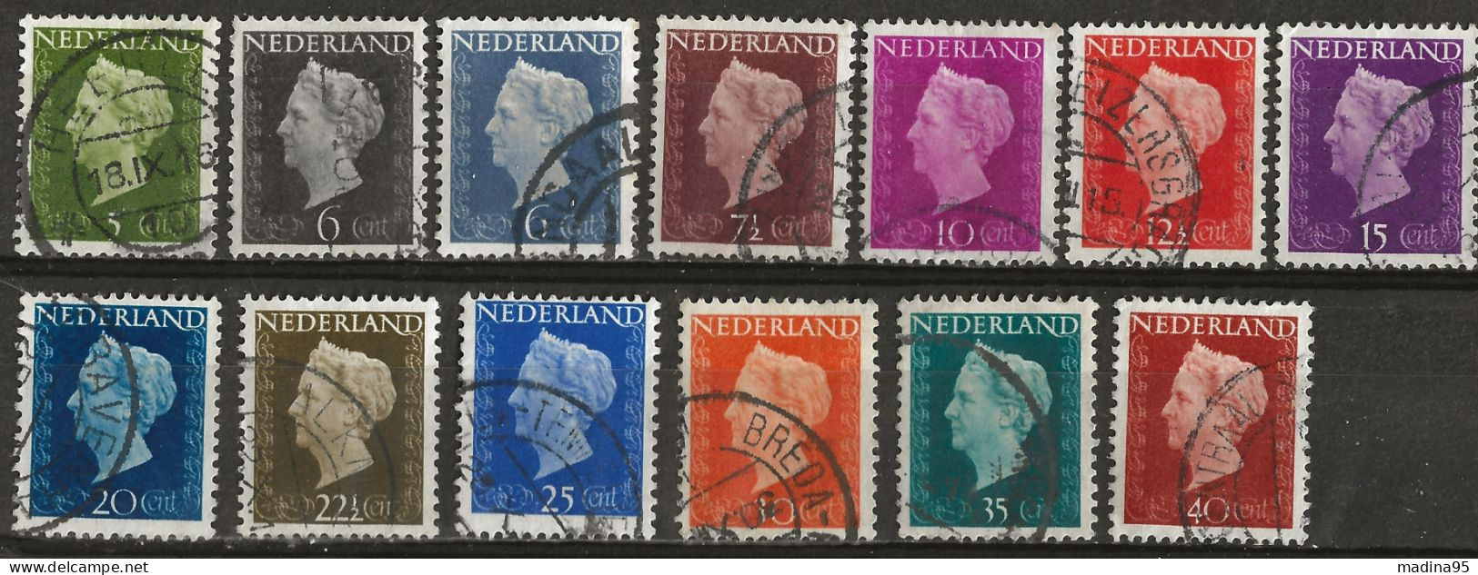 PAYS-BAS: Obl., N° YT 466 à 477, Série, TB - Used Stamps