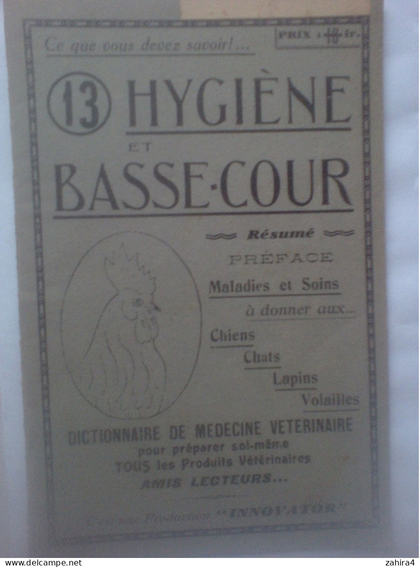 13 Hygiene Basse-courMaladie Soins Chien Chat Lapin Volaille Dictionnaire Vétérinaire - Production Innovator Toulouse - Animales