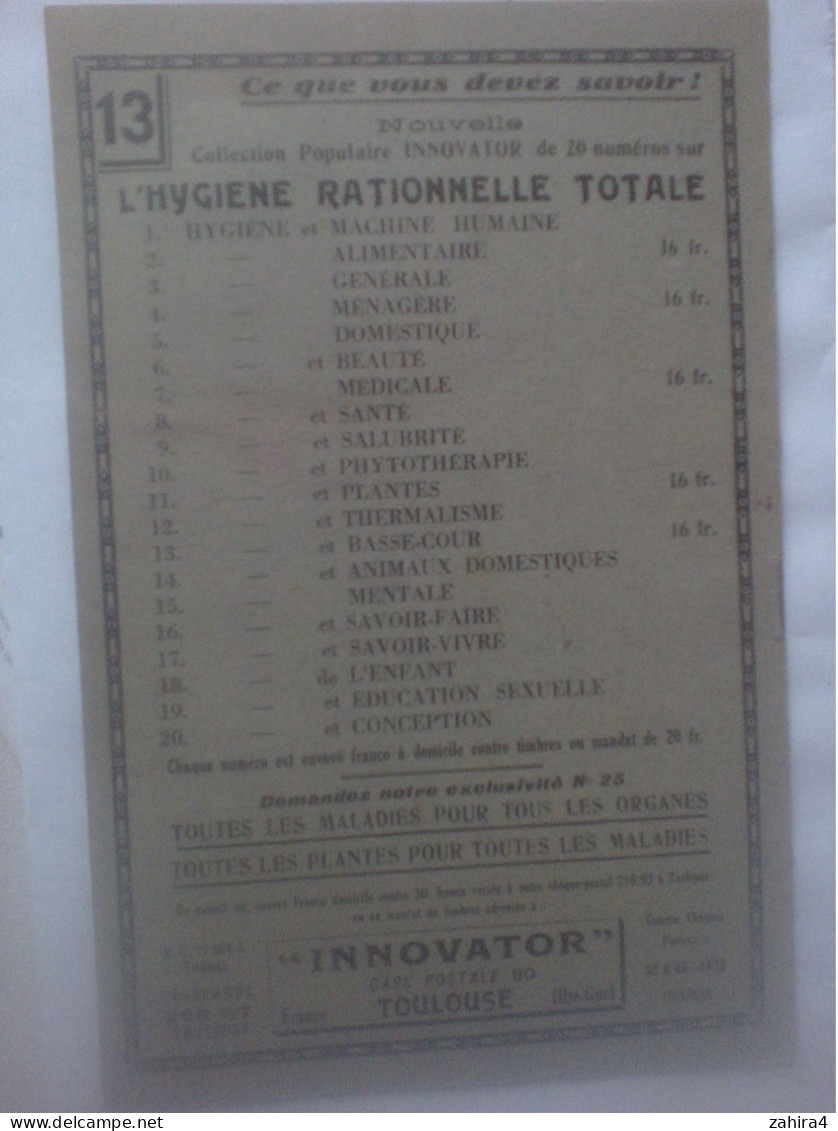 13 Hygiene Basse-courMaladie Soins Chien Chat Lapin Volaille Dictionnaire Vétérinaire - Production Innovator Toulouse - Animali