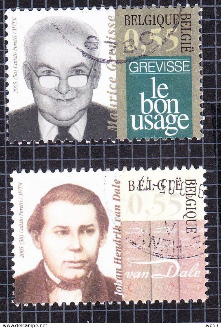 2005 Nr 3353-54 Gestempeld.Onze Taal. - Used Stamps