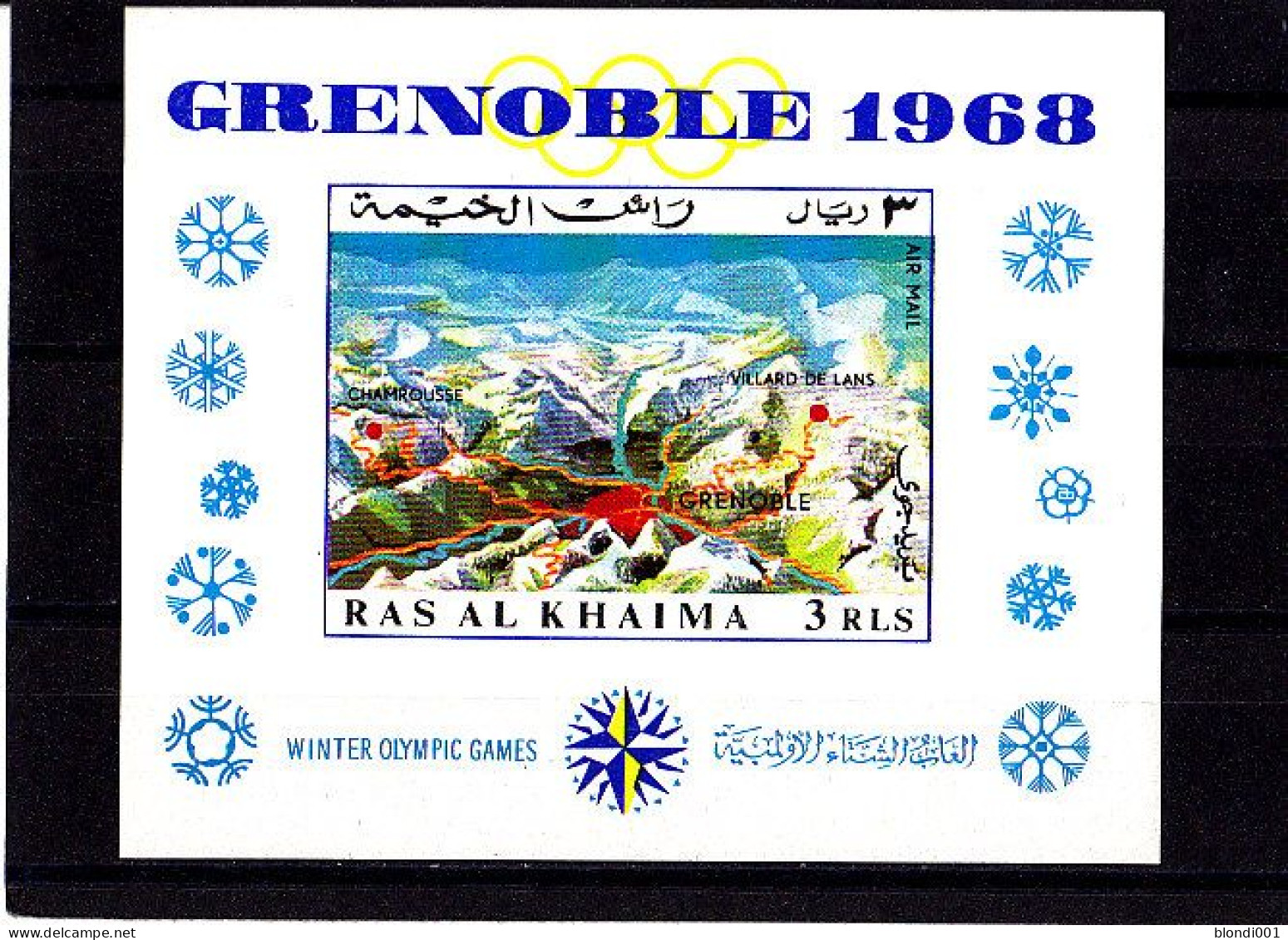 Olympics 1968 - History - RAK - S/S Imp. MNH - Hiver 1968: Grenoble