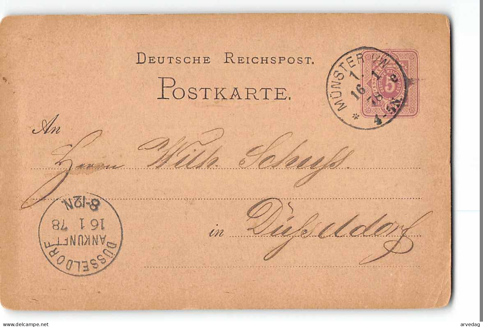 16348 MUNSTER TO DUSSELDORF - Postal Stationery