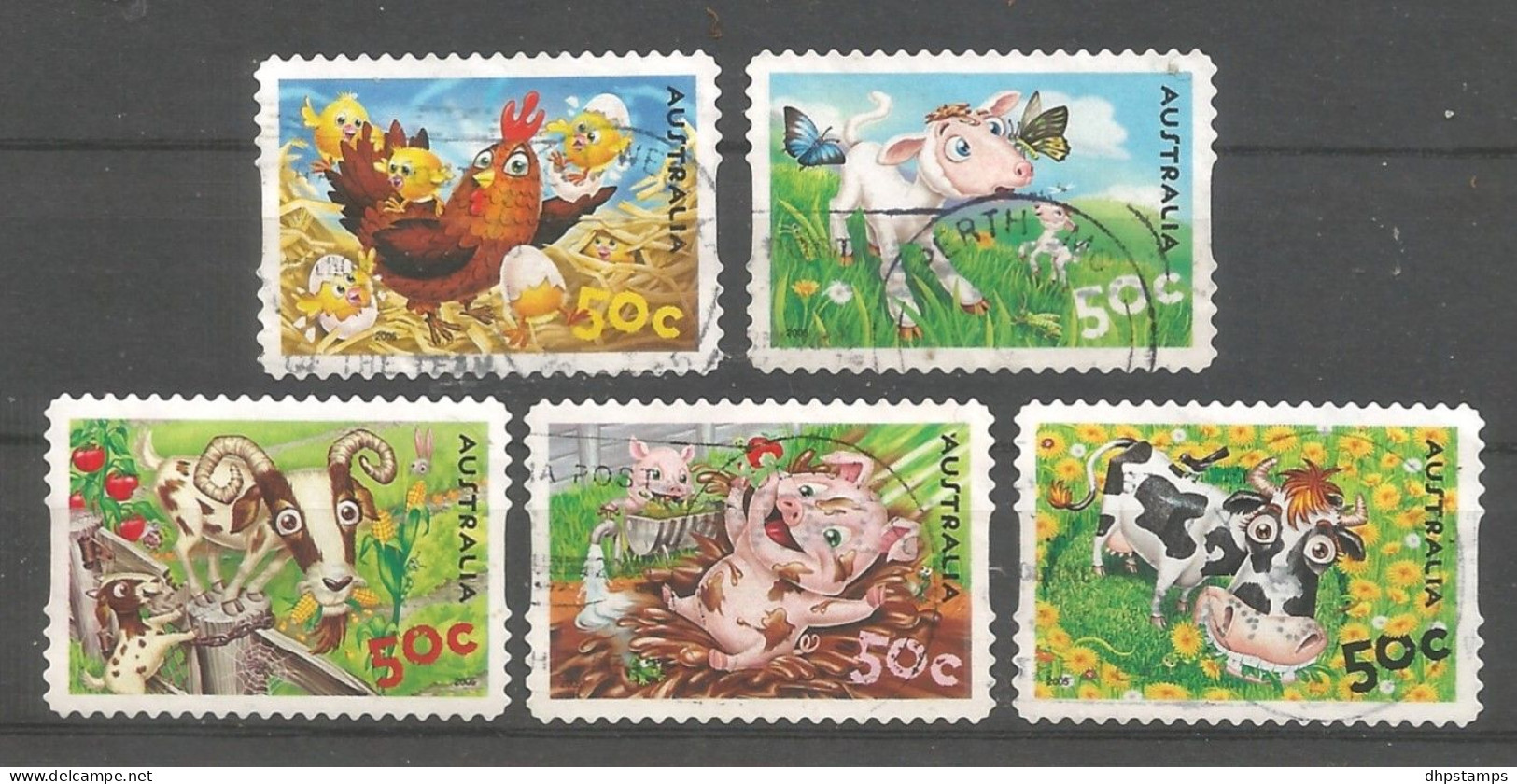 Australia 2005 Farm Animals S.A.  Y.T. 2385/2389 (0) - Usati