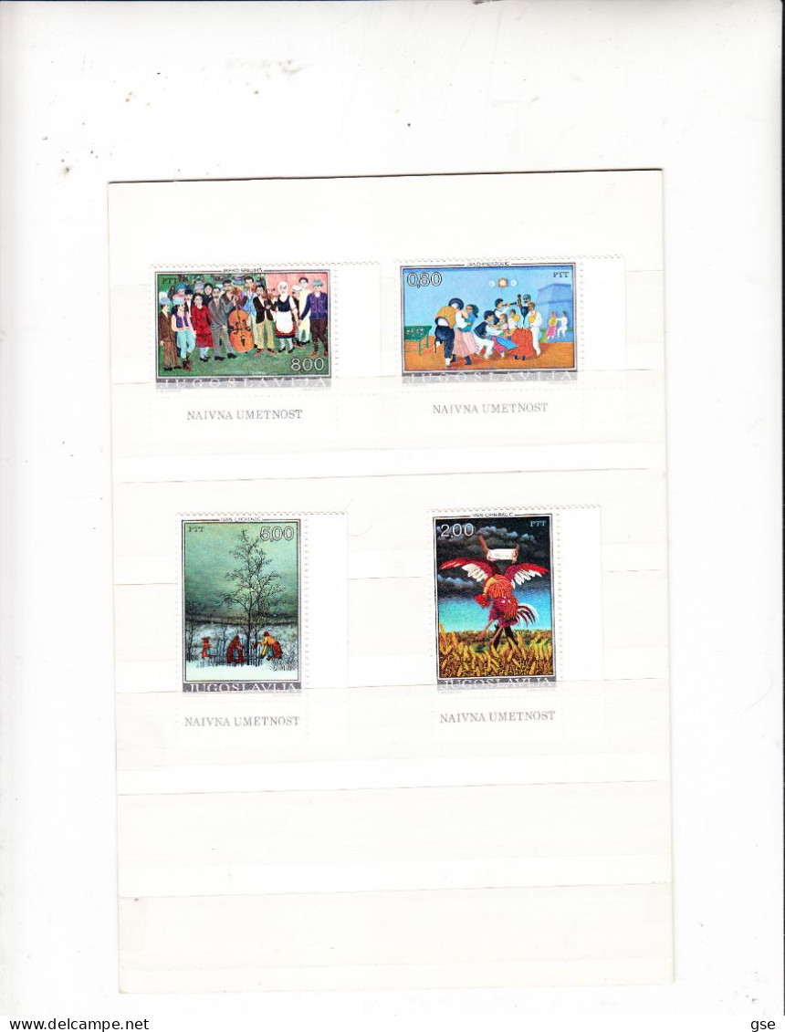 JUGOSLAVIA  1975 - Unificato  1454/7** - Pittura - Unused Stamps