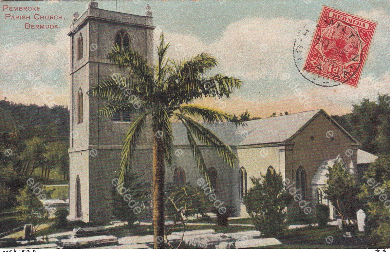 Pembroke Parish Churches Edit Nelmes  P. Used To Cienfuegos Cuba - Bermudes
