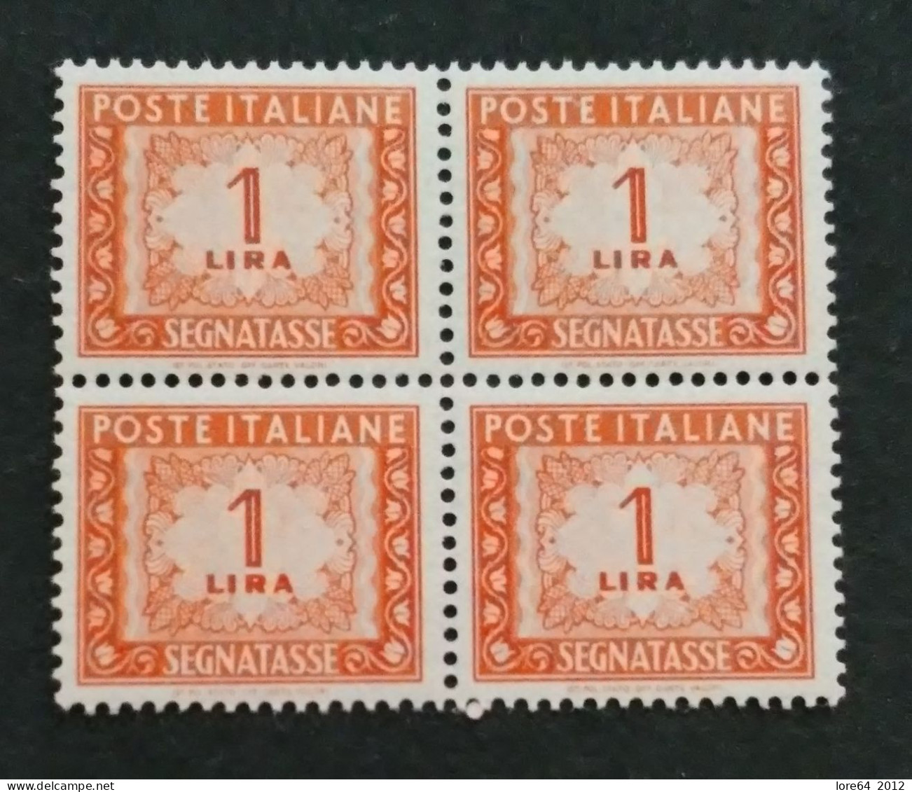 ITALIA 1947 - N° Catalogo Unificato 97 Quartina Nuova** - Segnatasse