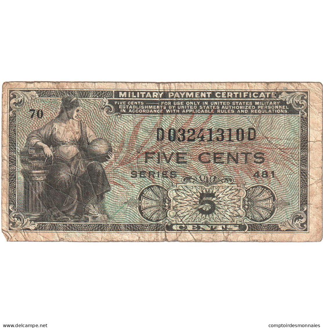 Billet, États-Unis, 5 Cents, KM:M22, TB - 1951-1954 - Serie 481